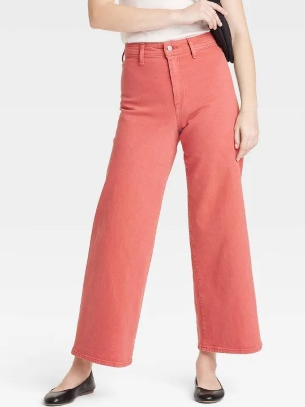 Universal Thread Sailor Wide Leg Denim Pants Coral 8
